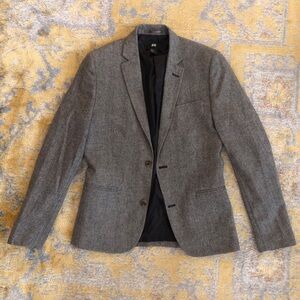 H&M Suit Jacket - Sport Coat - Blazer - Dinner Jacket - Grey - Gray EUC